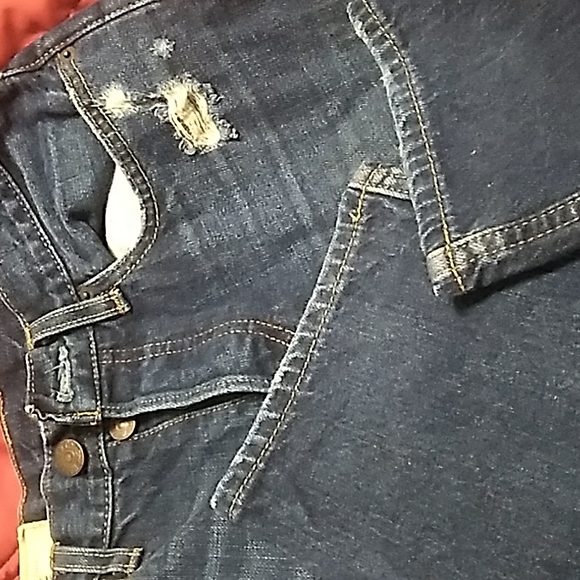 Distressed Jeans  Dark Classic Straight Hollister  26 X 30 - Picture 5 of 16